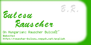 bulcsu rauscher business card